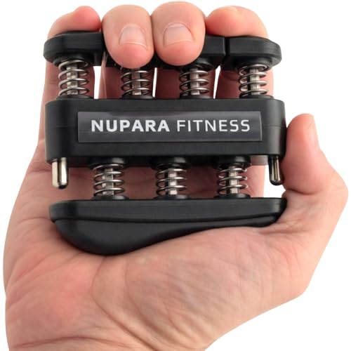Grip Strength Trainer - Hand Strengthening Device, Forearm Strengthener, and Finger Trainer. Hand Gripper Strengthener and Guitar Finger Exerciser. - color: Max