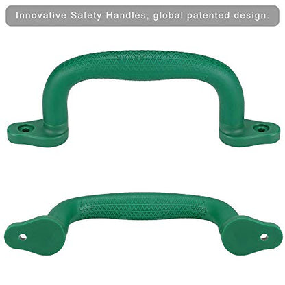 Dolibest Set of 4 Safety Playground Handles,Swing Set Kids Safety Hand Grips for Playset, Climbing Frame, Play House,Climbing Frame, Play House Handles(Green) - color: Green-4pcs