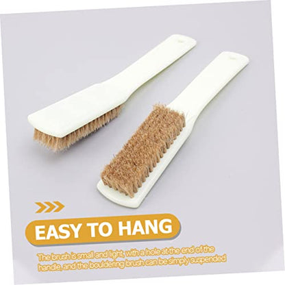 ERINGOGO 2Pcs Bouldering Brush Portable Sports Cleaning Brush with Sturdy Handle Wild Boar Bristles for Rock Climbing and Boulder Stone Cleaning for Climbers and Outdoor