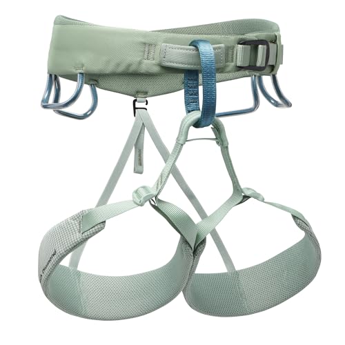 BLACK DIAMOND Women's Momentum Rock Climbing Harness, Adjustable Loops - color: Desert Sage, size: MD (30-33" Waist)