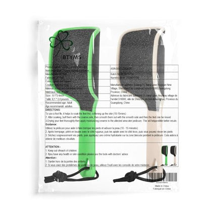 2 Pcs Curved Foot File Callus Remover for Feet, Double Sided Heel File Scraper U Shaped Foot Scrubber Dead Skin Remover - color: Green&yellowish