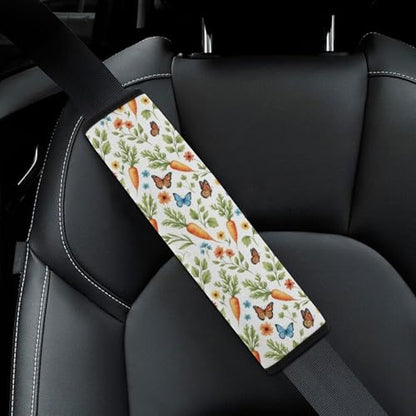 2 Pack Cute Rabbit Bunny Car Seat Belt Pad Soft Padded Seat Belt Cushion for Child, Stroller Pushchair High Chair, Shock Absorption - color: Pattern 1066
