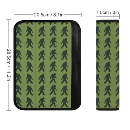 1 Pair Universal Soft and Comfortable Car Seat Belt Pad for Girls and Boys, Most Cars, Big Foot Sasquatch Green Harness Pads Strap, Neck and Shoulder Support - color: Pattern 224