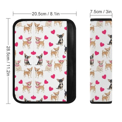 2PCS Breathable Car Seat Belt Pad for Elderly Support, Stroller Pushchair High Chair, Pet Puppy Chihuahua Dog Seat Belt Cushion, Anti-Slip Pad - color: Pattern 319