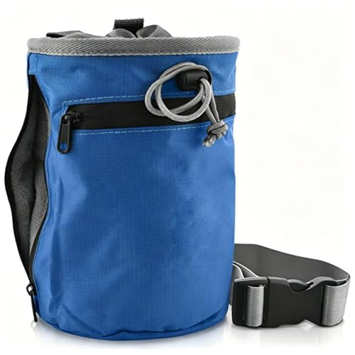 Compact Climbing Chalk Carrier with Reinforced Side Compartment and Leak Design for Athletic Activities Anti Slip Workout Chalk Bag - color: Black