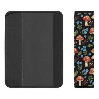2 Pack Gothic Magic Mushroom Floral Car Seat Belt Pad Soft Padded Seat Belt Cushion for Child, Stroller Pushchair High Chair, Shock Absorption - color: Pattern 418