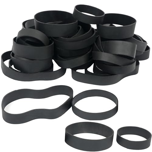 Rubber Bands Assorted Sizes Mixed Elastic Bands Size82,size94,size84#105 | 50pcs Wide Black Tactical Rubber Bands for Survival Office Supply