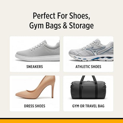 StinkERASERS Activated Charcoal Shoe Deodorizer Bags, 2 Pack | Natural Odor Eliminator, Shoe Smell Remover, Reusable Unscented, Moisture Absorber Inserts, For Sneakers, Boots & Gym Bags - style: 2 Pack