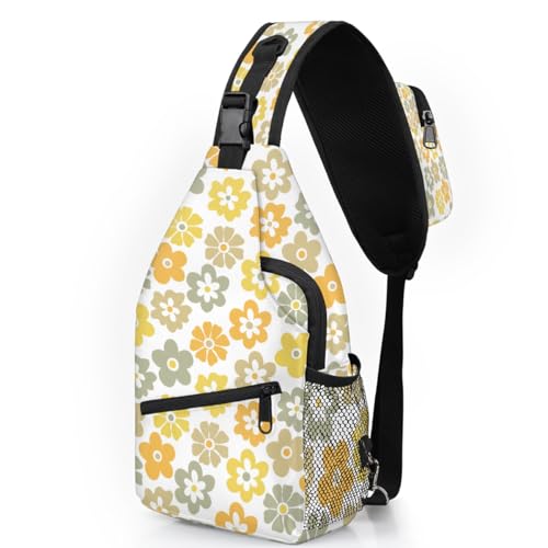 Daisy Fresh Flowers Sling Backpack for Women Men Waterproof Antitheft Chest Bag Lightweight Travel Crossbody Shoulder Bag for Shopping Outdoor Leisure Sports Mountaineering Riding - color: Backpack13
