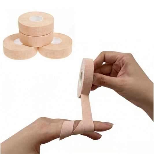 Skin-Tone Finger Tape (4-Pack) – Breathable Cotton Athletic Tape for Sports Protection & Joint Support