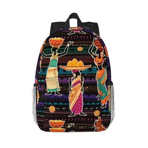 African Tribes Laptop Backpack African Art Backpack Bag With Adjustable Shoulder Straps - color: African Tribe _I1001