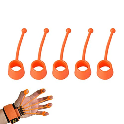 Elastic Silicone Finger Strengthener, 5 Hand Exerciser, Recovery Physical Equipment Workout Extension, Hand Grip Trainer Strength Stretching Rehabilitation - size: 75 lbs 5 finger cots