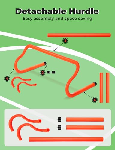 GHB Hex Agility Rings 1 Pack and 5 Pack 8" Agility Hurdles 1 Pack