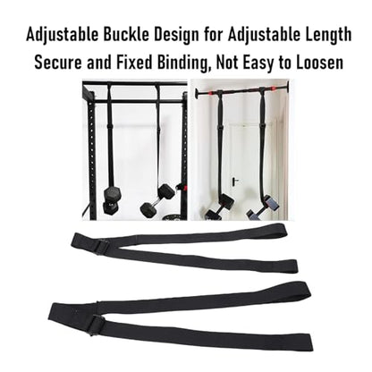 Drfeify Dumbbell Spotter Straps, 2-Pack Adjustable Safety Straps with 220lb Capacity for Bench Press and Home Gym Rack Attachmen