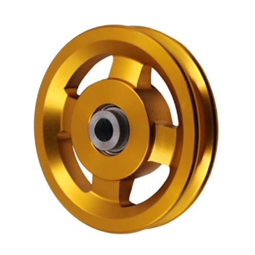 Aluminum Pulley for Home Gym, Load Capacity Sealed Bearing Pulley System, Quiet & Smooth Replacement Gym Pulley Wheel for Cable Machine, LAT Pulldown, Weight Equipment (1, Gold, 88-90mm) - color: Gold, size: 88-90mm