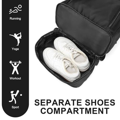 seyfocnia Gym Backpack for Men,Large Gym Bag with Shoe Compartment Lightweight Travel Workout Sports Backpack Water Resistant Carry on Backpack - size: 22inch