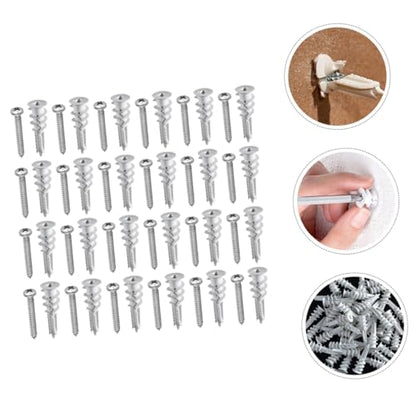 Alipis Hollow Wall Anchors and Self-Drilling Screws Kit 50 Sets Heavy-Duty Drywall Anchors Screws for Secure TV Mounting and Picture Hanging