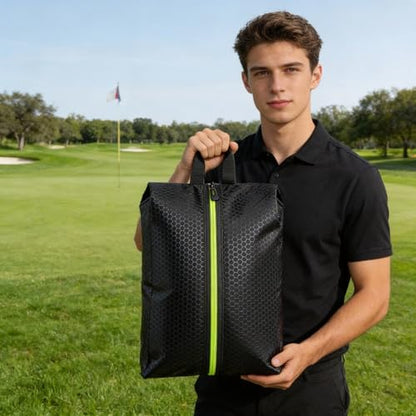 Smell Proof Shoe Bag,odor proof shoe bag for travel with Activated Charcoal Ideal for Athletic Soccer Golf Gym Spikes Tennis Baseball (S1-43)