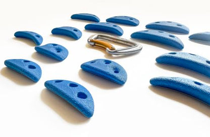 14 Screw On Crimp Rock Climbing Holds Advanced Climbing Holds Home Climbing Wall Bouldering Gym Holds Eco Friendly Dual Textured Crimps for Finger Strength - color: Blue