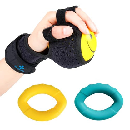 Anti Spasticity Hand Ball Splint Stroke Hand Recovery Device | Hand Therapy Balls for Hand Contracture, Spasm,Wrist Weakness and Carpal Tunnel Syndrome,Fit Both Right or Left Hand