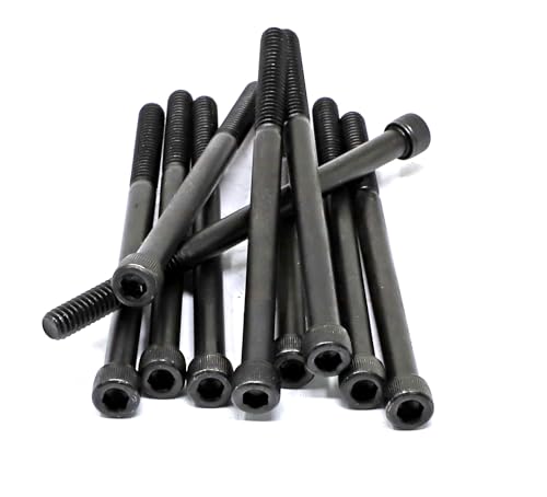 iexcell 10 Pcs 1/4-20 x 4 Partially Threaded Alloy Steel 12.9 Grade Hex Socket Head Cap Screws Bolts Kit, Black Oxide Finish - size: 1/4-20 x 4" ( Partially Threaded )