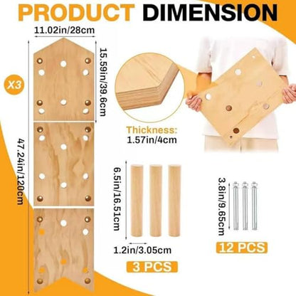 Climbing Board Wooden Pegboard Strength Training Upper Body Workout Smooth Polished Surface Design Suitable for Home or Garage Use - style: Style B