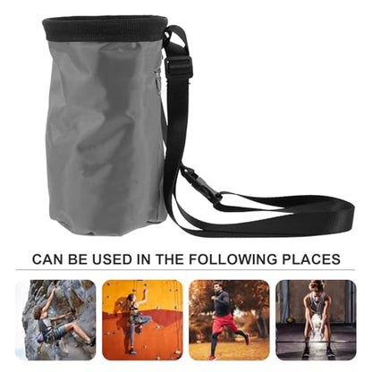 TOYANDONA Portable Rock Climbing Chalk Bag with Anti-Slip Wear-Resistant Oxford Fabric and Fleece, Sturdy Outdoor Mountaineering Powder Bag for Climbers and Bouldering Enthusiasts