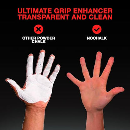 NOCHALK, Liquid Chalk Replacement, Non Sticky Grip Enhancer, Dry Hands, Transparent, Anti-Slip Solution, Dry Grip for Tennis, Golf, Pole Dancing, Gaming, and All Sports, 0.35 Oz.