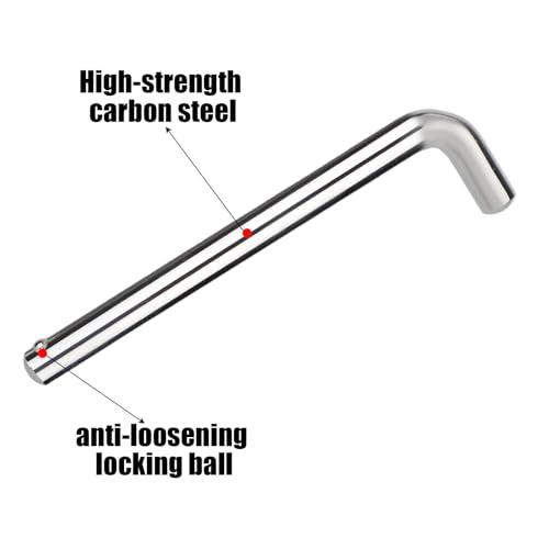 NQEUEPN Weight Stack Pin, 3/8 Inch Diameter Weight Loading Pin L Shaped Stack Extender Selector Inserts Gym Fitness Equipment for Home Gym Accessories - size: 4.4 Inch