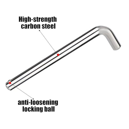 NQEUEPN Weight Stack Pin, 3/8 Inch Diameter Weight Loading Pin L Shaped Stack Extender Selector Inserts Gym Fitness Equipment for Home Gym Accessories - size: 4.4 Inch