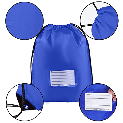 20 Pcs Drawstring Bags,Bulk Draw String Backpack, DIY Gym Sports Cinch Bag Sackpack for Women Men, Royal Blue - color: Royal Blue