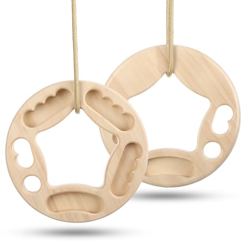 Hangboard Rock Climbing for Climbing Home Training Finger Strengthener, Pull-up Grip Arm Training Portable Finger Board Rock Holds Indoor and Outdoor - style: Round