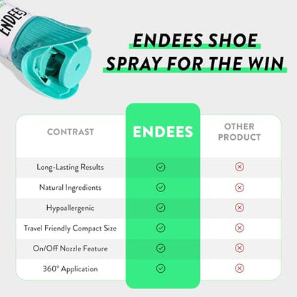 Endees UpFresh 360° Shoe Deodorizer Spray – 6 x 3.38 Fl Ozl I Foot Odor Eliminator Shoe Spray for Smelly Shoes, Feet, Sneakers, Boots, and Gym Bags, Stinky Smell Elimination Deodorant, Travel Size - size: 3.38 Ounce (Pack of 6)