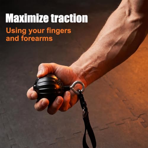 Pull Up Power Balls, Non-Slip Rock Climbing Grips, Hand Exerciser for Chin Up Bar, Kettlebell, Barbell, Home Fitness Training