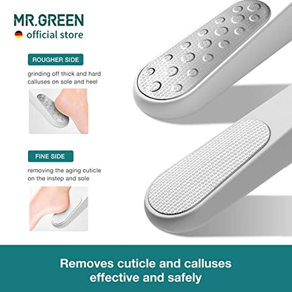 MR.GREEN Foot File Double Sided Callus Remover for Dead Skin Professional Pedicure Tools Callous Scraper Foot Sander Heel Filer (Orange) - color: Orange