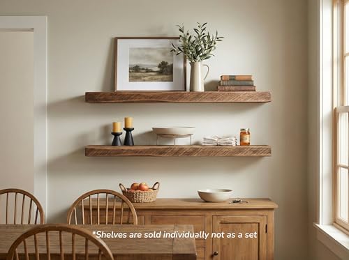 Reclaimed Wood Floating Shelves Real Solid Wood Floating Chunky Natural Floating Shelves Rustic - size: 30x8