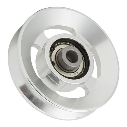 Brrnoo Cable Pulley System Gym, Aluminium Alloy Fitness Pulley Pulley System Pulley Wheel Attachments Fitness Pulley Strength Training Accessory - size: Diameter 90mm