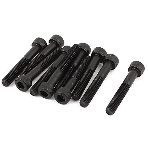uxcell M6x40mm 12.9 Alloy Steel Hex Socket Screws Partially Threaded Bolt Black 10Pcs - size: M6x40mm