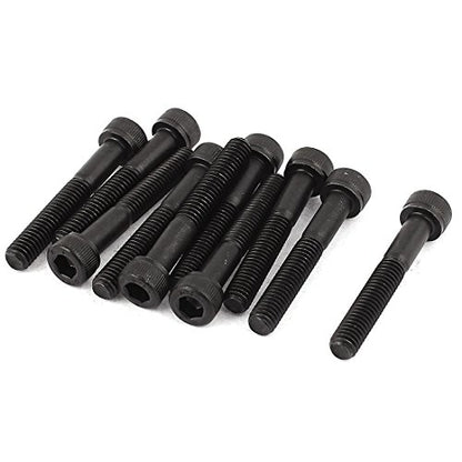 uxcell M6x40mm 12.9 Alloy Steel Hex Socket Screws Partially Threaded Bolt Black 10Pcs - size: M6x40mm