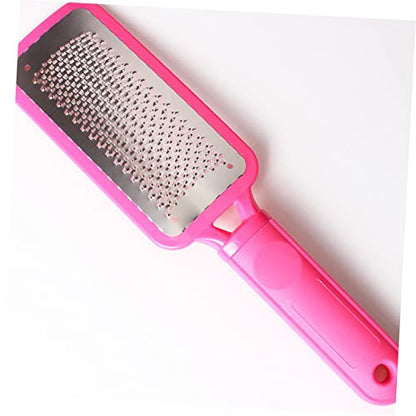 3pcs Double-Sided Foot Grinding Tool Rosy Stainless Steel Foot File Pink Sandpaper Grinding Boards for Callus Removal and Smooth Skin for Home Professional Use