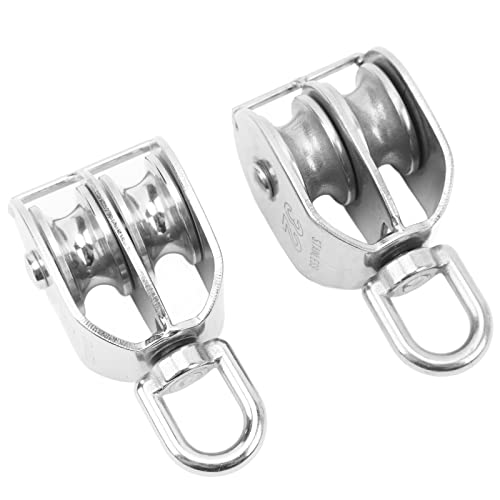 Keenso Dual Strap Block M32 Lifting Block 250 Kg Storage Capacity for The Tent Coating, 2 PCS Double Strap for Family Projects