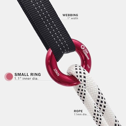 GM CLIMBING Rappel Ring 25kN for Rock Climbing Arborist Rescue Slackline Hammock - color: Small Red_4 Pack