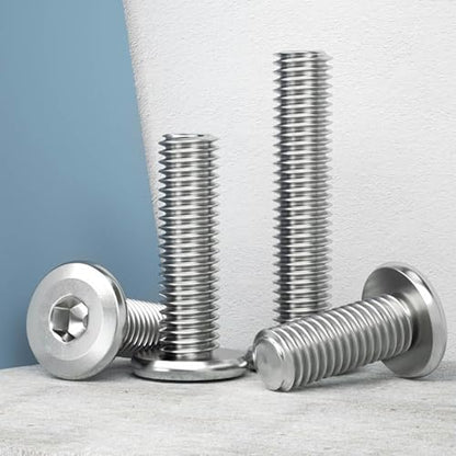 1/4-20 x 3/8" (50 Pack) Flat Head Hex Socket Cap Screws Bolts, 304 Stainless Steel 18-8, Hex Drive, Bright Finish, Fully Machine Thread - size: 1/4-20 x 3/8"
