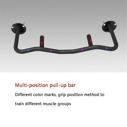 Wall-Mounted Pull-up bar, deep Space Style, Suitable for Installation Without Space Under The Wall, Strength Training Pull-up Bars, bar with Multi-Grip Foam Handle, Pull-up bar for Home Gym,F - size: F