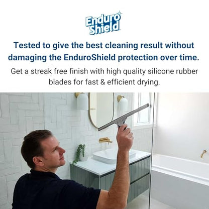 EnduroShield Professional Window Squeegee - 10 & 14 Inch Blades | Premium Silicone Blades | Streak-Free Results | Ergonomic Handle | Professional Grade - size: Single: Professional Squeegee