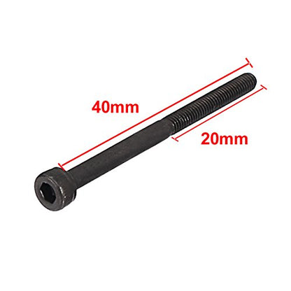 uxcell M3x40mm 12.9 Alloy Steel Hex Socket Screws Partially Threaded Bolt Black 10Pcs - size: M3x40mm