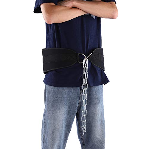 Weighg Belt with Chain, building Dip Belt for Gym, Pull Up with Iron Chain for Strength ing, Ox Cloth Equipment for Men and Women
