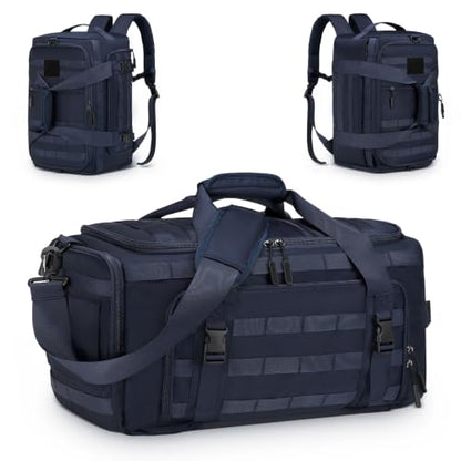 38L Convertible Duffel Backpack, 3 in 1 Gym Bag with Laptop Sleeve, Wet Pockets & Insulated Bottom, Navy Blue - color: Navy Blue, size: 38L