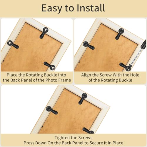 100 Pcs Black Turn Button Fasteners for Picture Frame Backing with Screws | Picture Frame Backing Clips Hardware Sunshade Photo Frame Clip Picture Frame Hanging Hardware