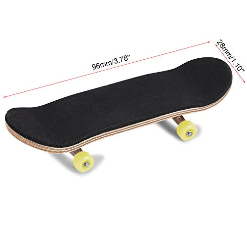 HERCHR Finger Boards, 1Pc Maple Wooden Alloy Fingerboard Finger Skateboards Creative Fingertips Daliy Playing Relaxing Movement Set with Box for Relax Play (Yellow) - color: Yellow